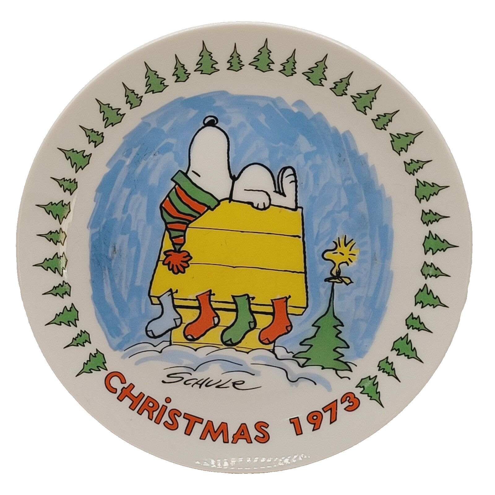 Schmid 1973 Snoopy Peanuts Christmas Collector Plate Limited Second Edition