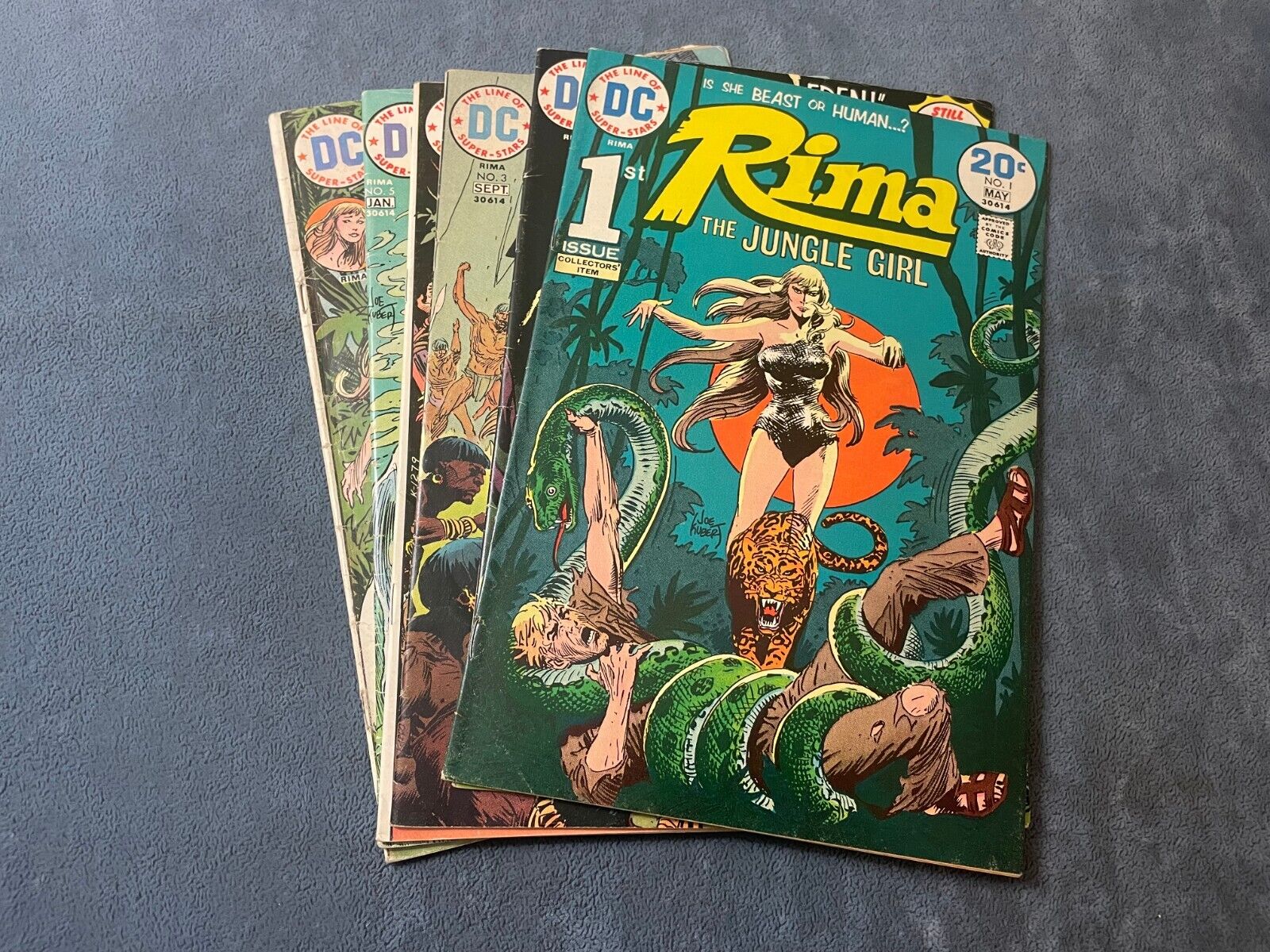 Rima the Jungle Girl #1-6 DC Comic Book Partial Set 1974 Kubert Cover Mid Grades