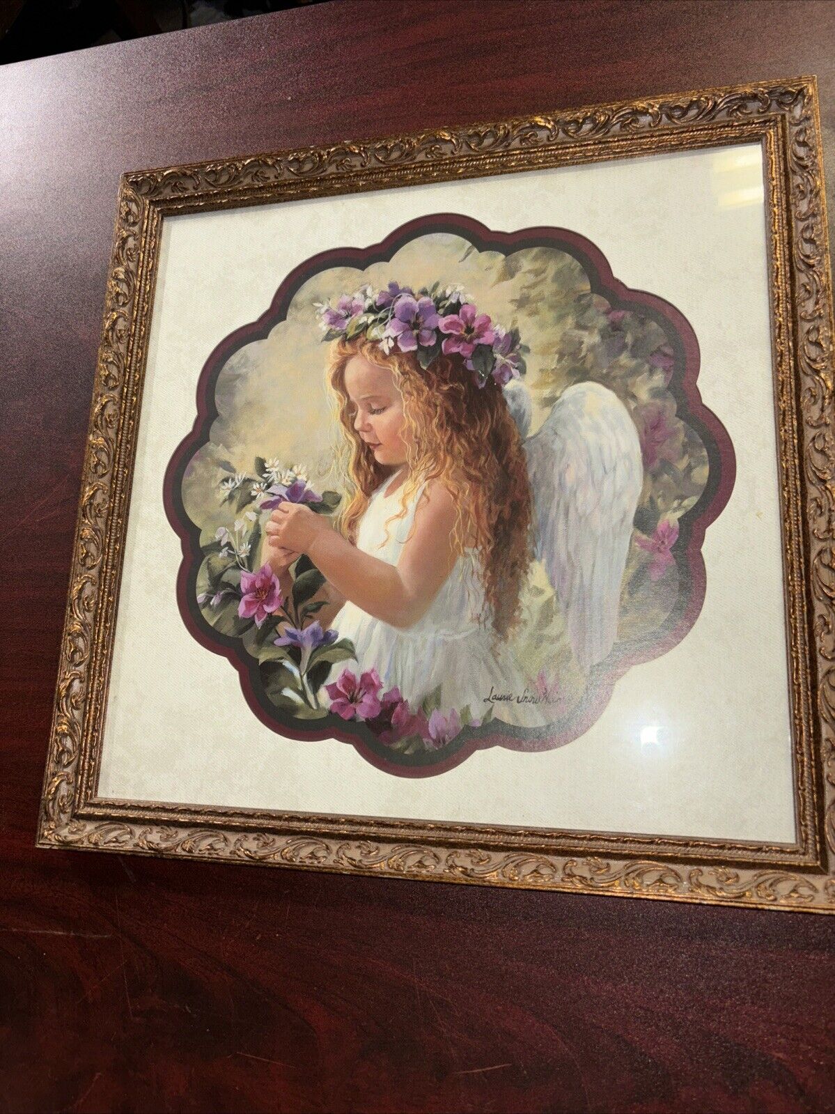 Home interior picture angel girl With Flowers
