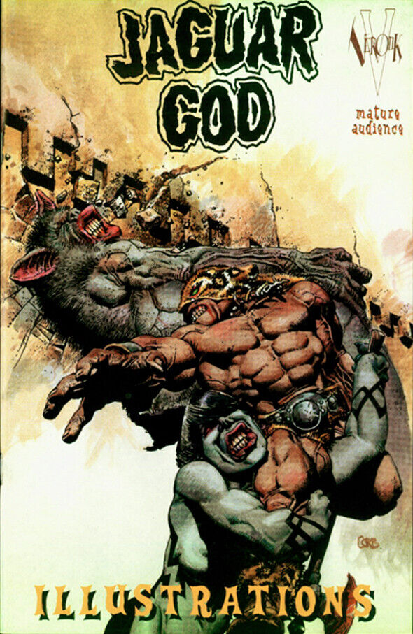 JAGUAR GOD ILLUSTRATIONS Ltd. Ed. CORBEN FAN COVER DANZIG BISLEY VEROTIK