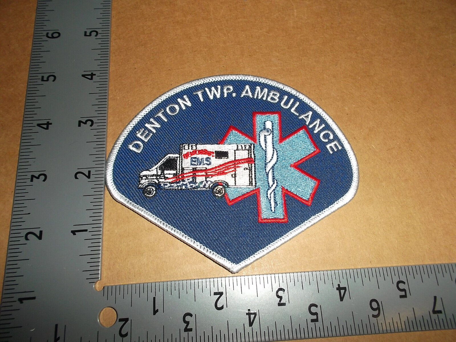Denton Township Ambulance Uniform Patch~Michigan~MI~Brand New~EMS~Houghton Lake~