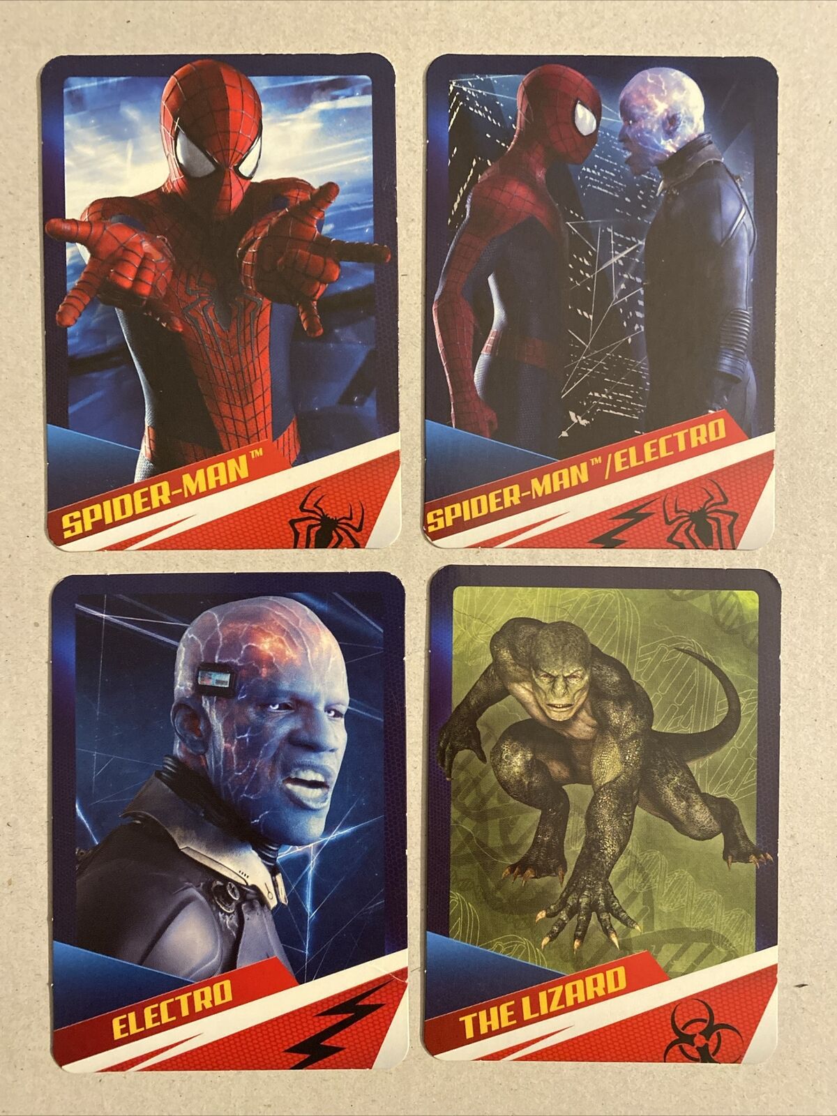 2014 Amazing Spider-Man McDonald’s 4 Card Lot Electro