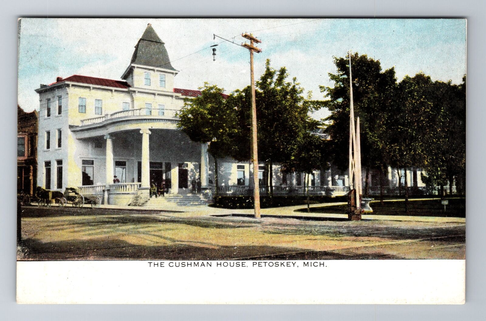 Petoskey, MI-Michigan, The Cushman House, c1910, Vintage Postcard