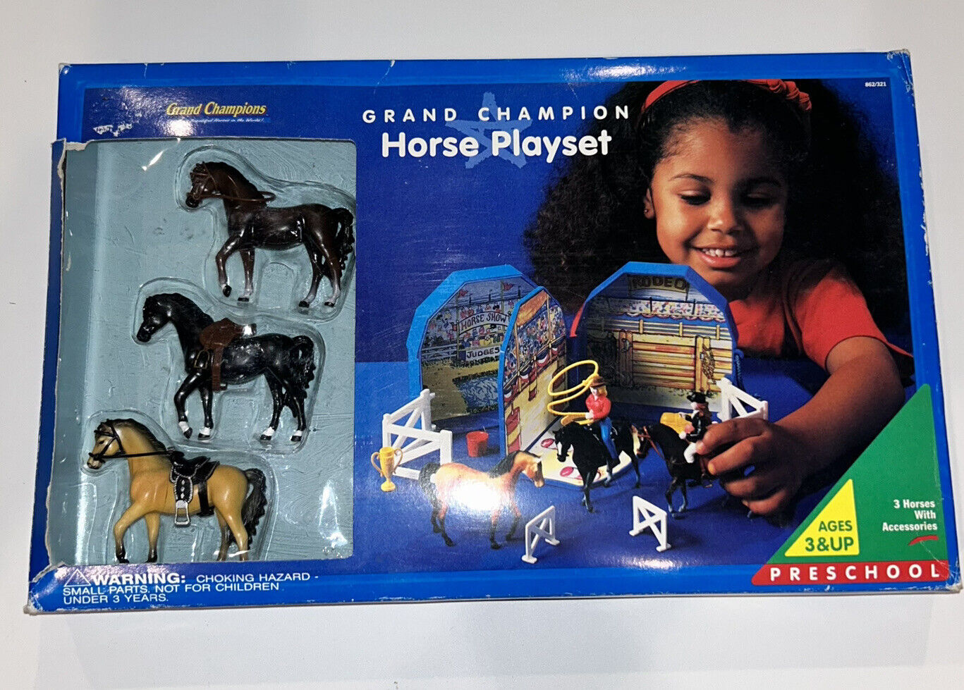 VERY Rare 1994 Grand Champions Horse Show Rodeo Playset Compact New In Box