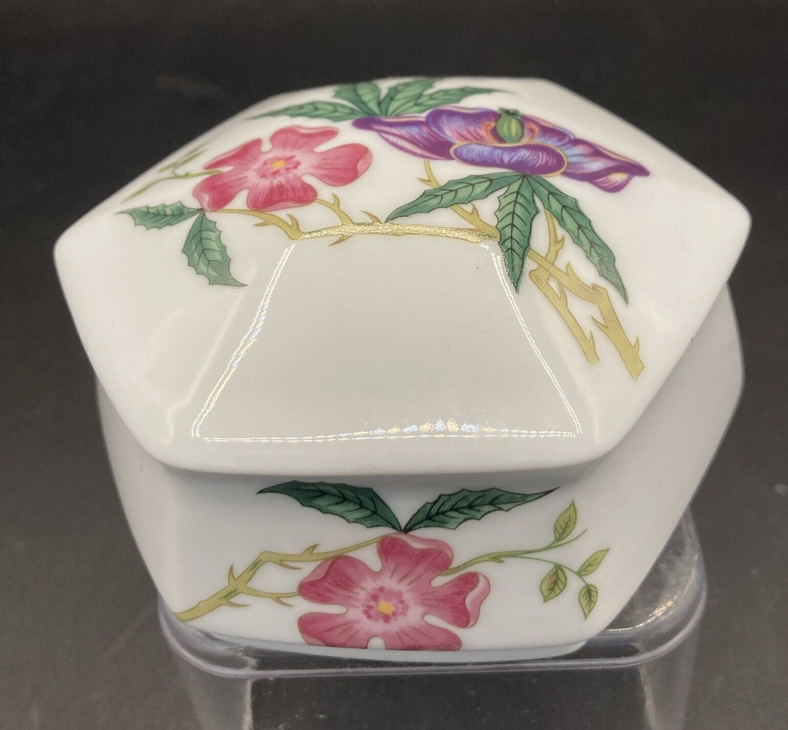 Limoges France Porcelain Floral Trinket Box