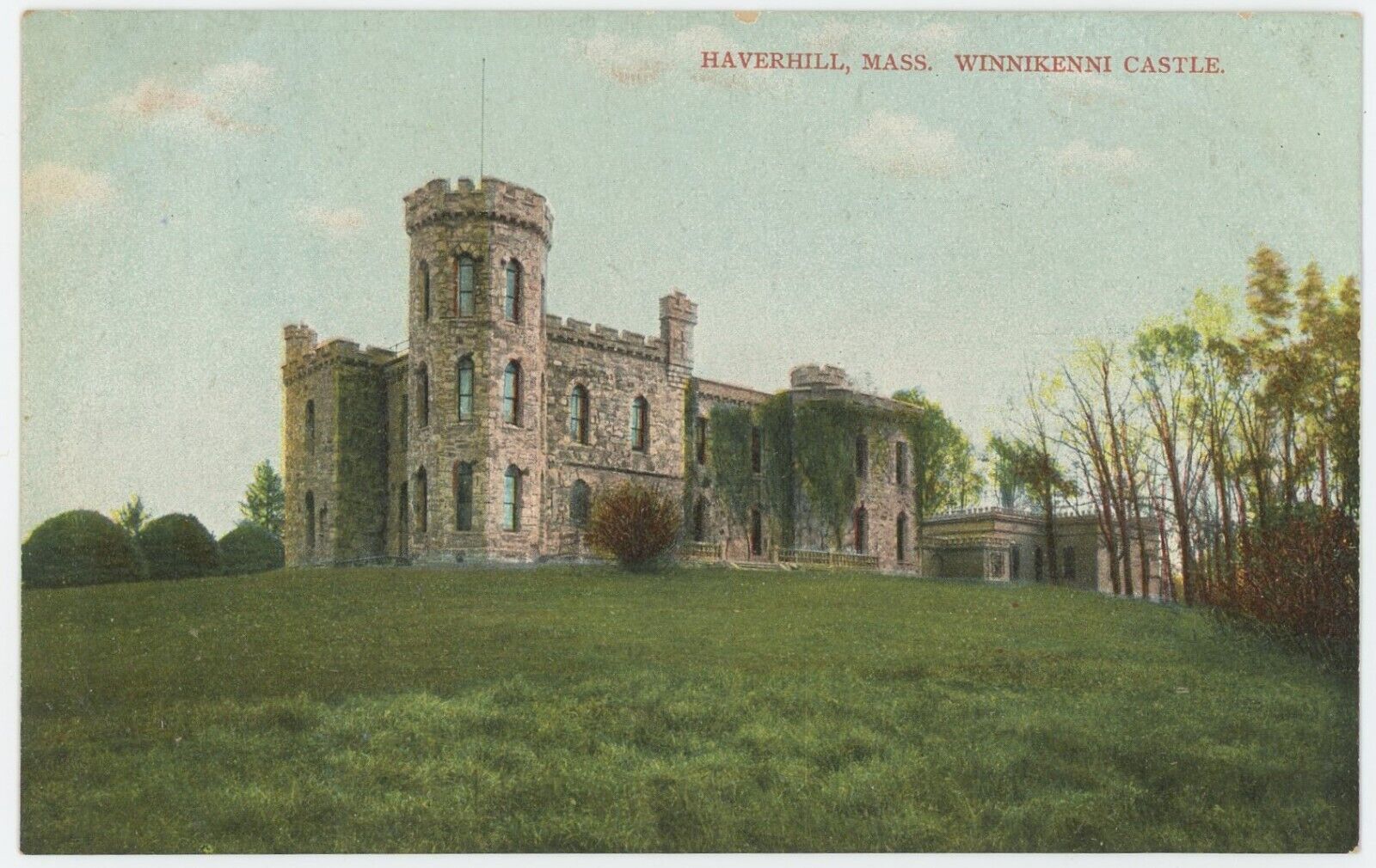 Antique Postcard - Winnikenni Castle - Haverhill MA Mass.