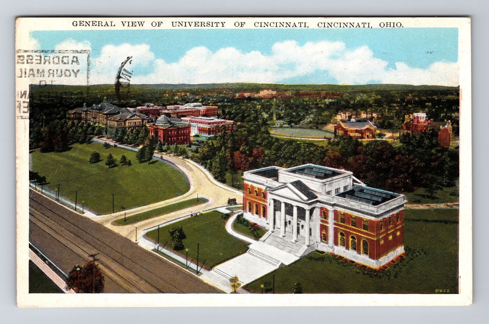 Cincinnati OH-Ohio General View University Cincinnati Vintage Postcard