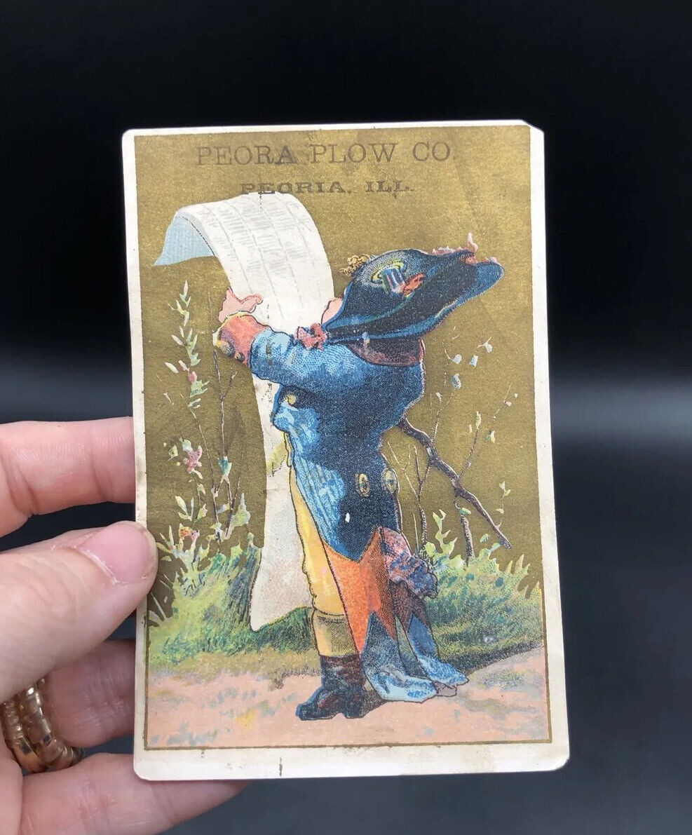 CHROMO CARD VALLET MINOT CHOCOLATE GUERIN BOUTRON ERA 1880 90 Peoria ILL