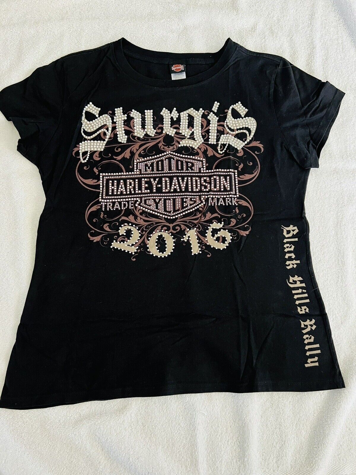 Harley Davidson 2016 Sturgis Black Hills Rally Shirt Womens Size Large