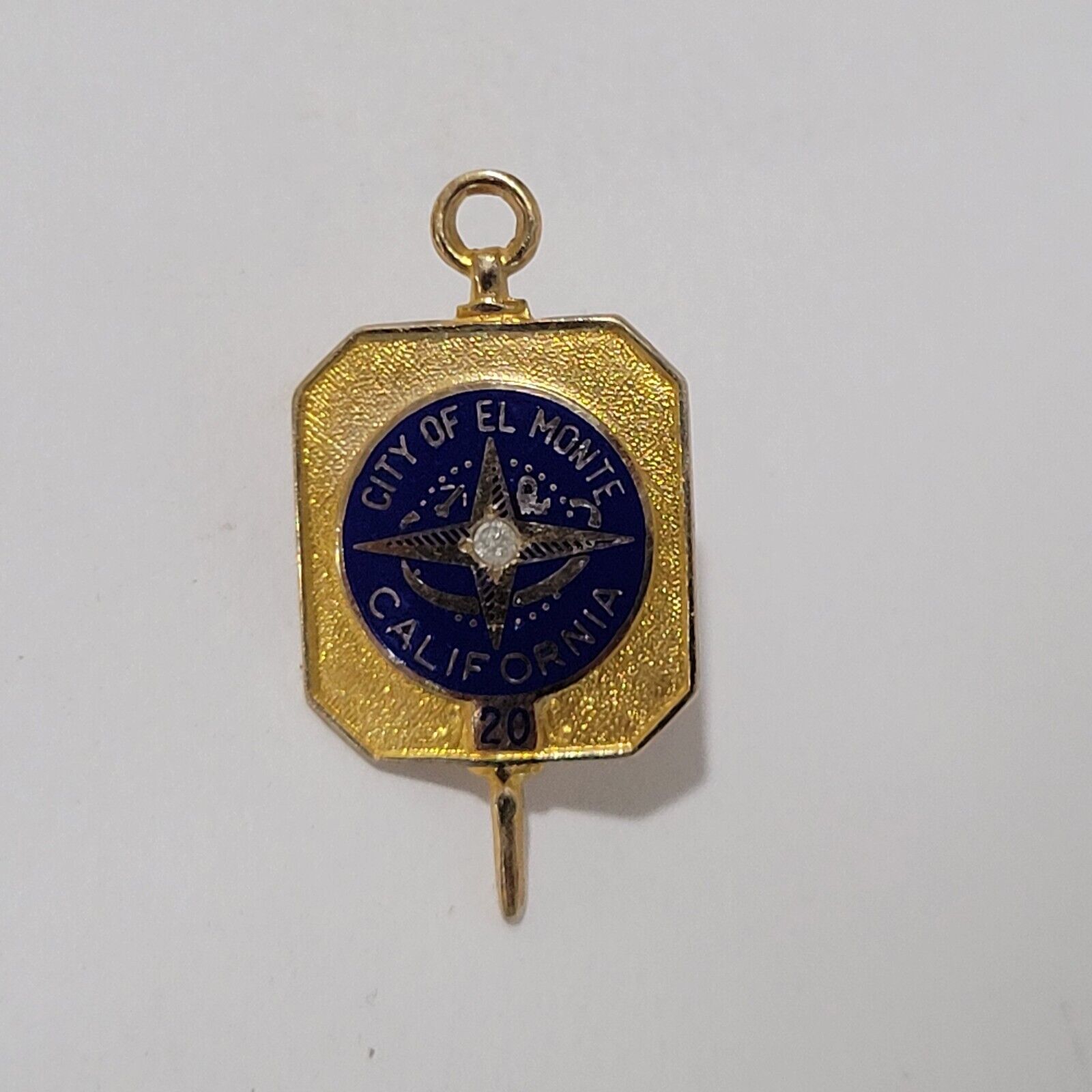 Vintage El Monte CA 20 Year 10 K Gold Lapel Pin