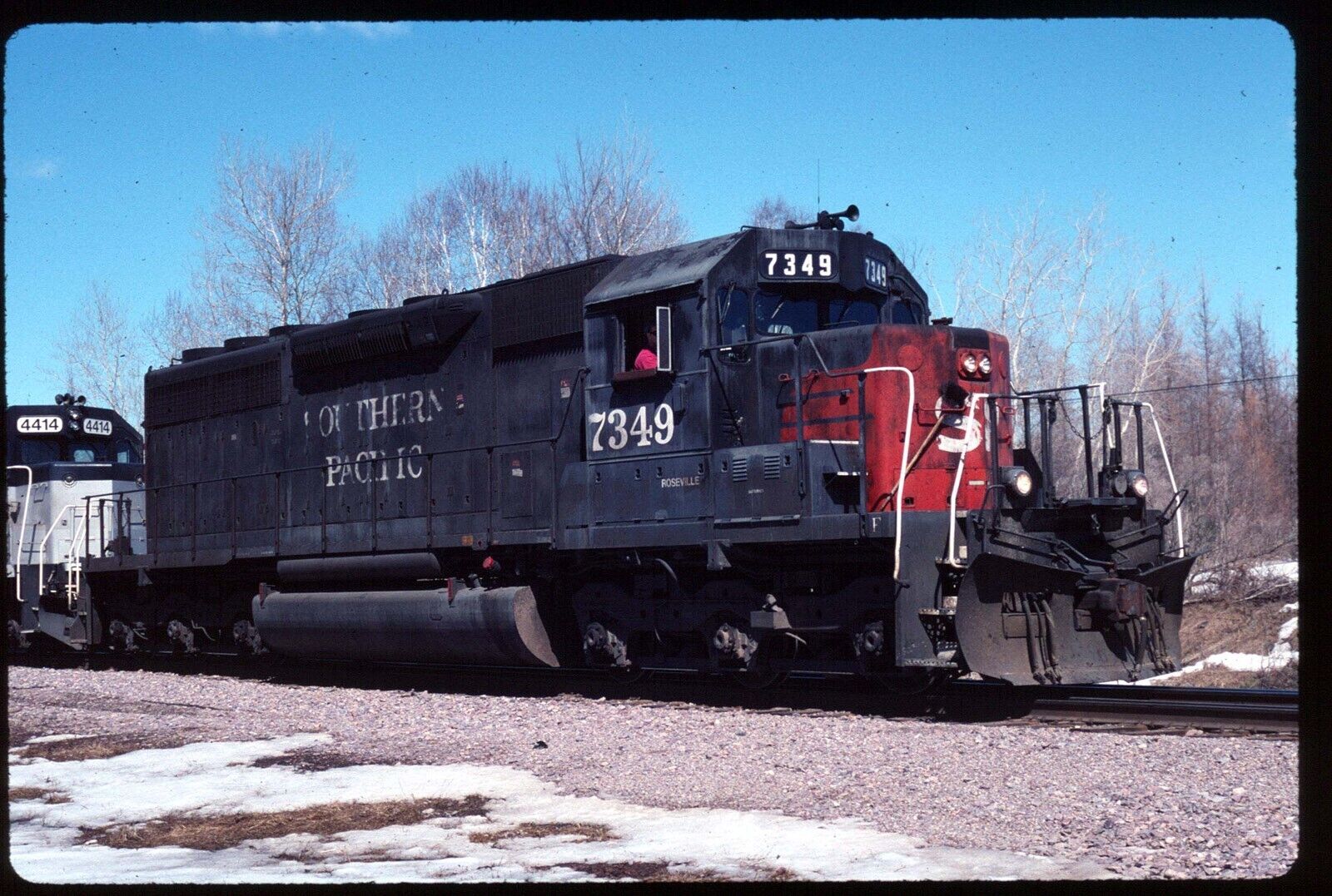 Original Rail Slide - SP Southern Pacific 7349 Powers MI 4-9-1996