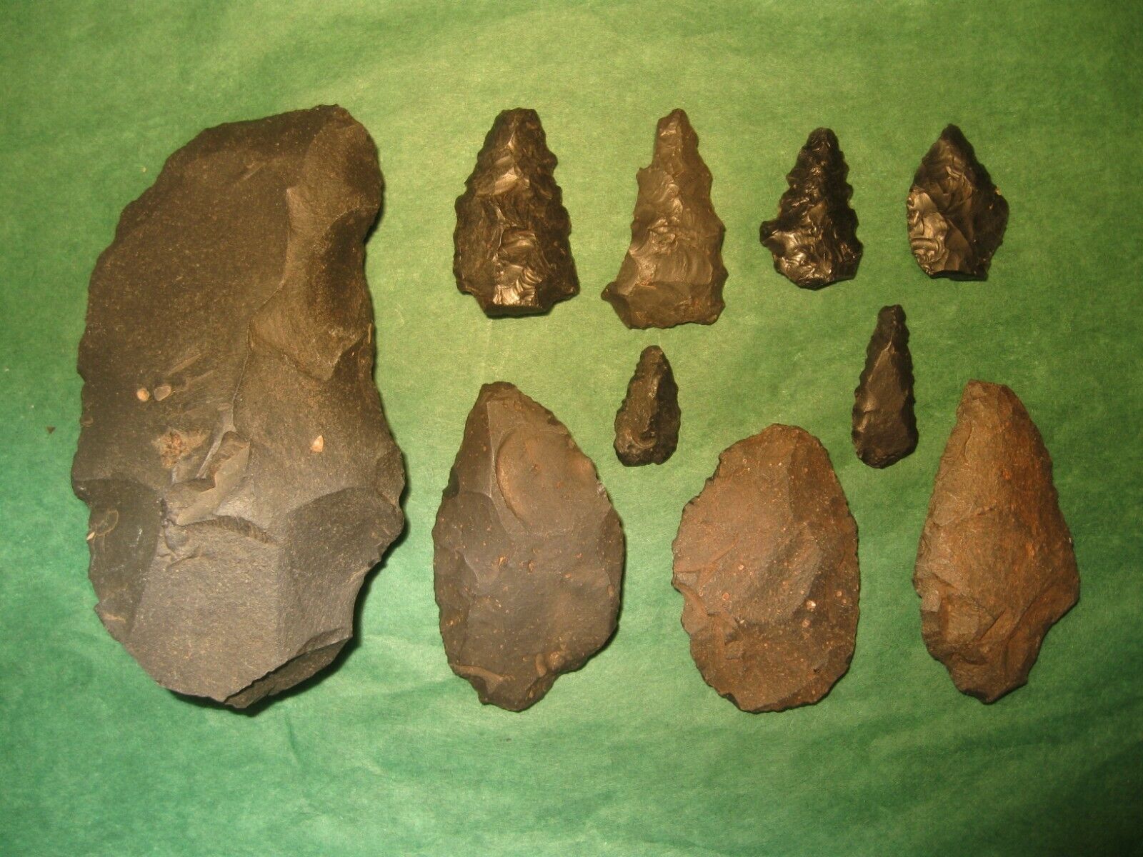 10 Southwest Prehistoric Indian Arrowheads Tools **FREE SHIPPING** Artifacts M6