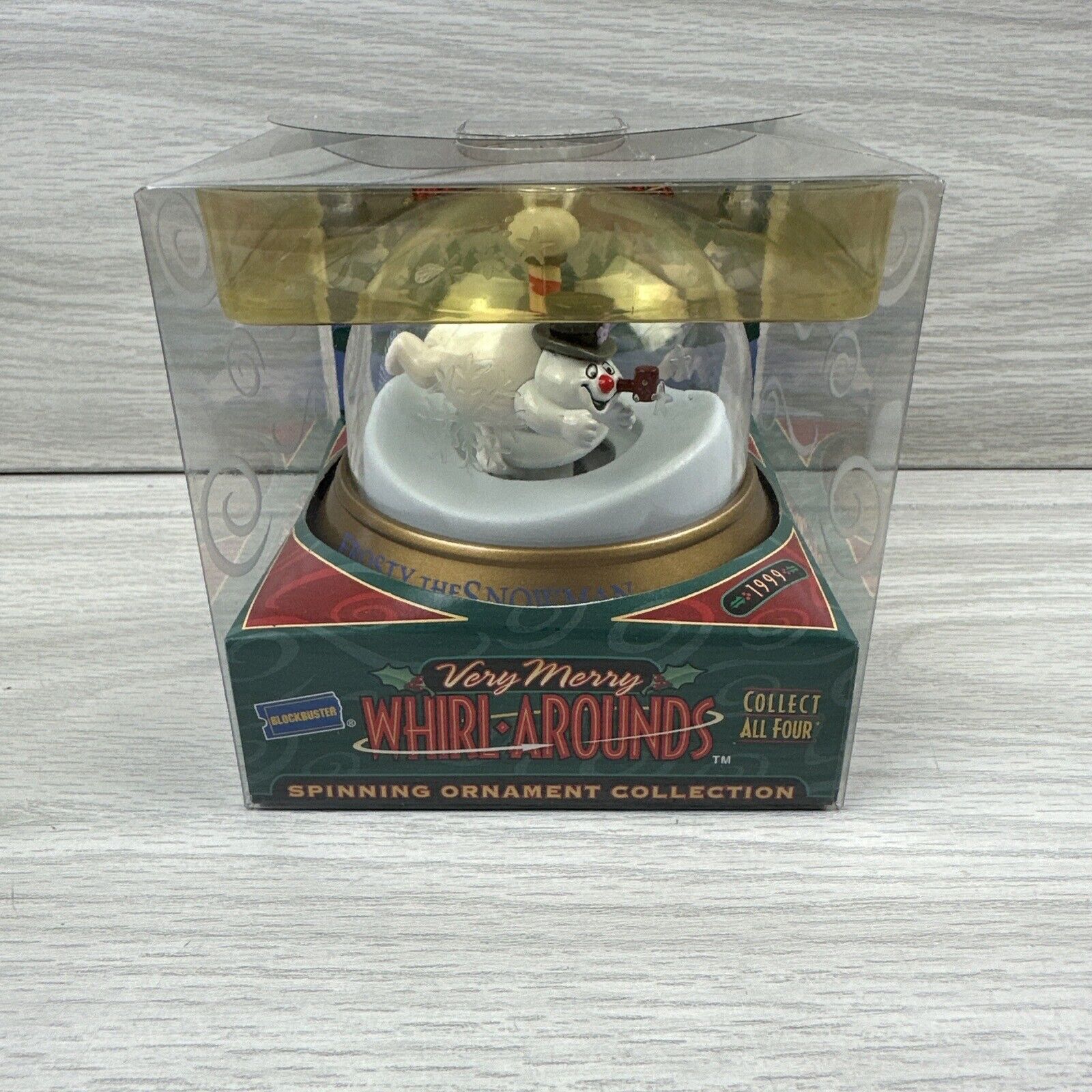 Blockbuster Spinning Ornament Very Merry Whirl-Arounds Frosty The Snowman 1999