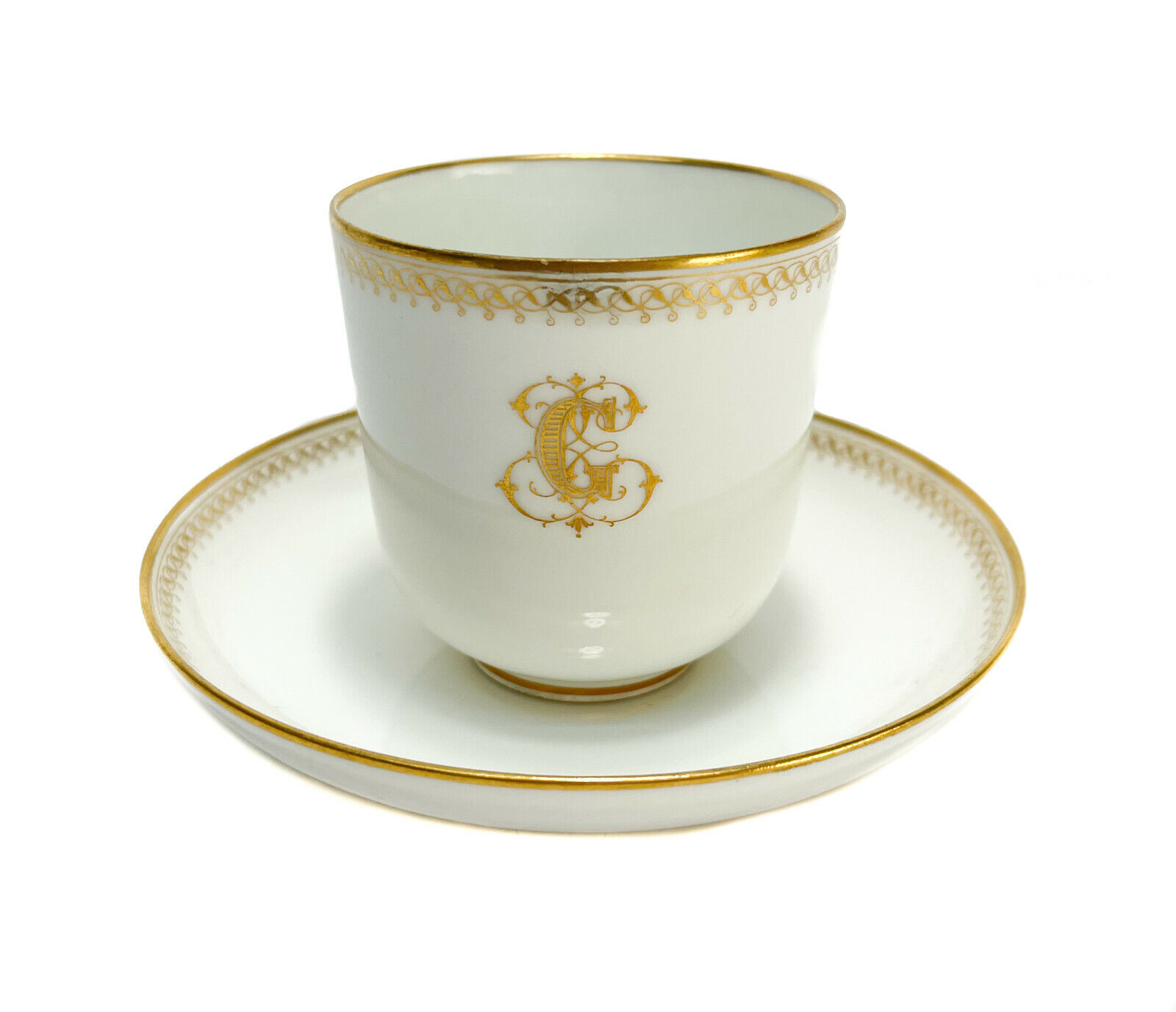 Manufacture de Sevres Porcelain Cup and Saucer, 1868 