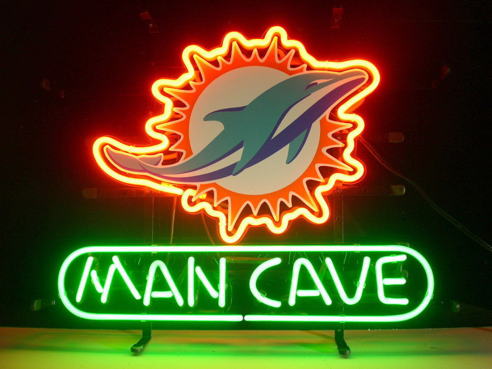 CoCo Man Cave Miami Dolphins Beer Neon Sign Light 24\