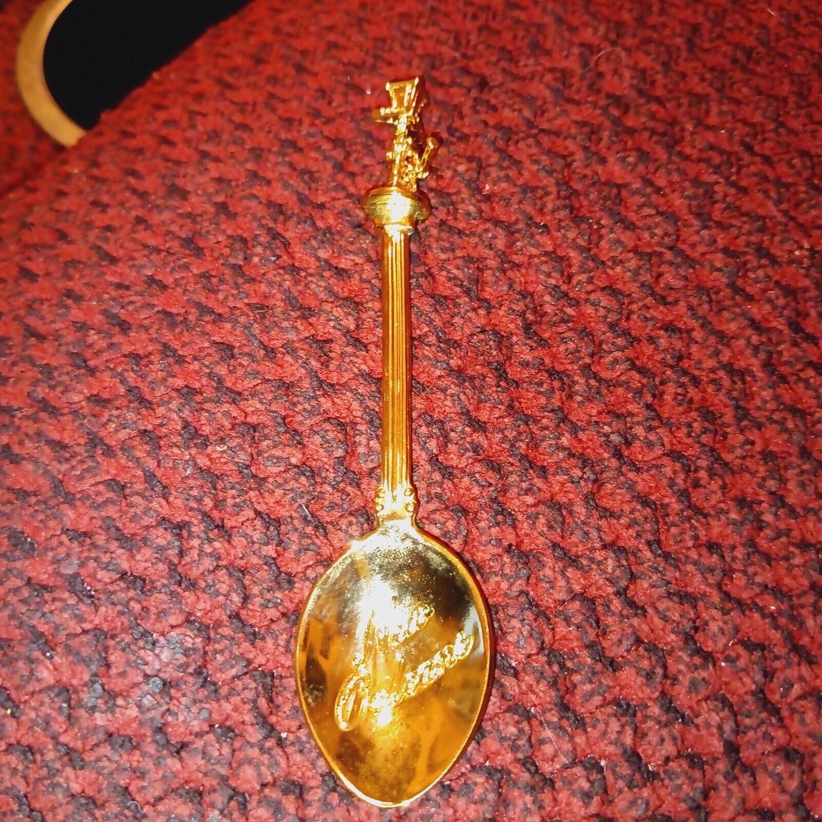 Vintage GOLD New Orleans Louisiana Souvenir Spoon US Drunk Canal Bourbon Street