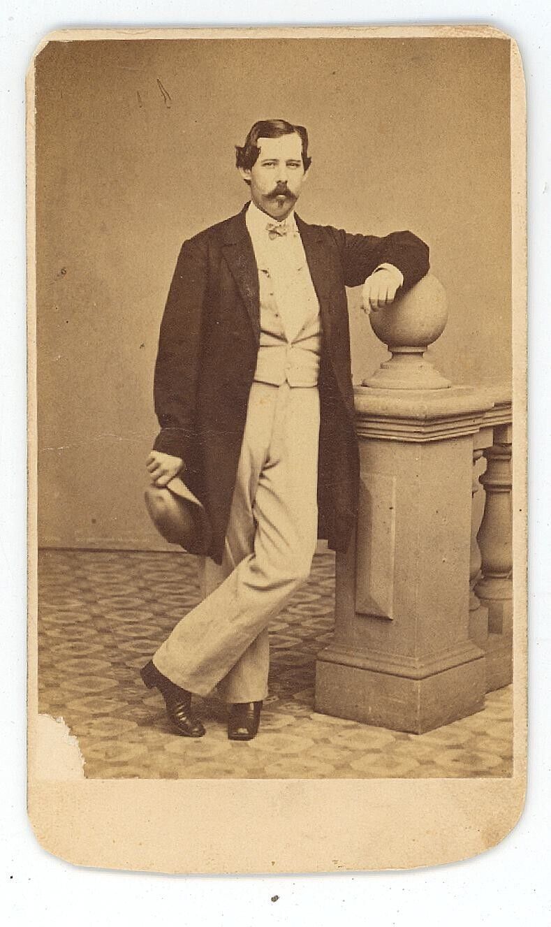 Antique CDV c1870s Turner Handsome Dashing Man with Mustache Philadelphia, PA