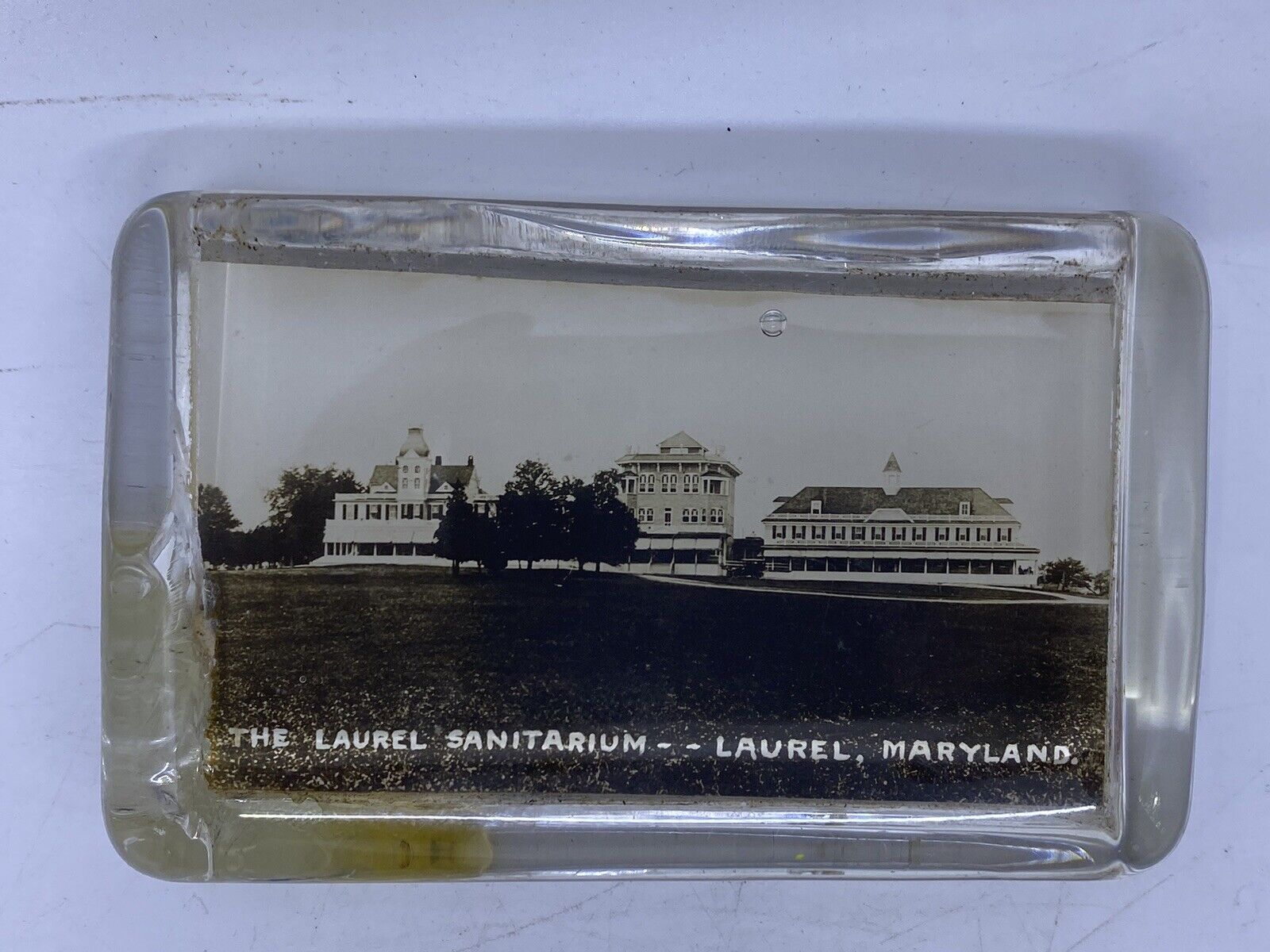 1910s Maryland Laurel Sanitarium Insane Asylum Real Photo Paperweight Medical
