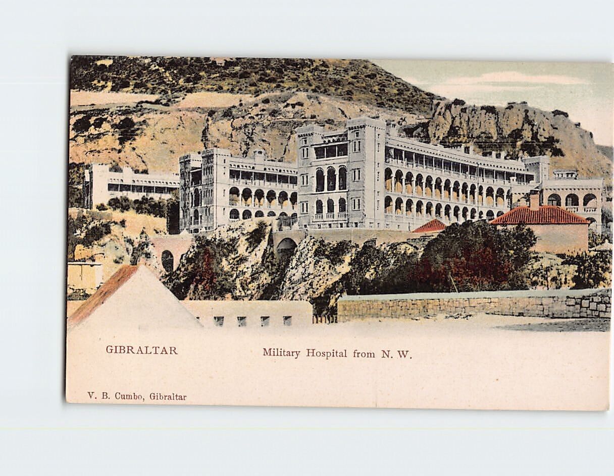 Postcard Military Hospital Gibraltar British Overseas Territories