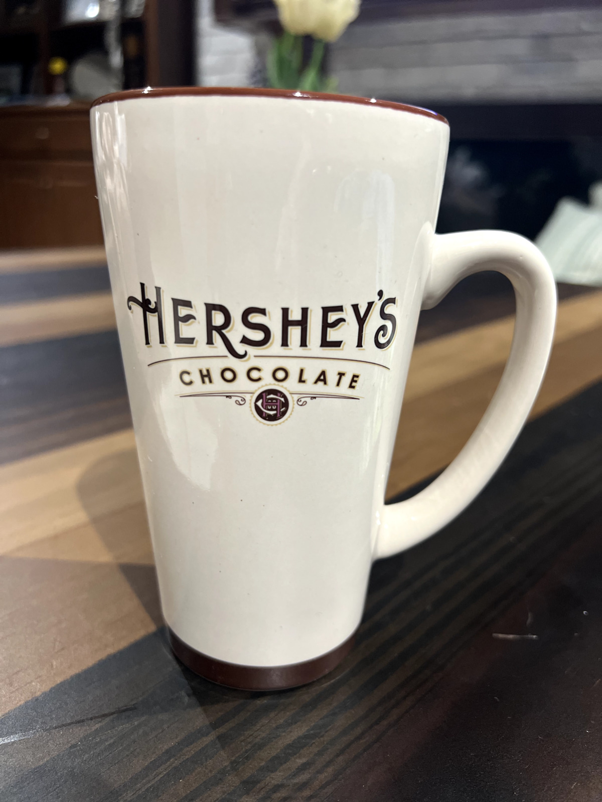 Hershey\'s Chocolate Coffee Cup, White w/Hershey\'s Logo