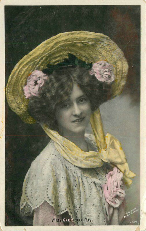 Gabrielle Ray Stage Actress hand tint Rotopaot RPPC Photo Postcard 21-1503