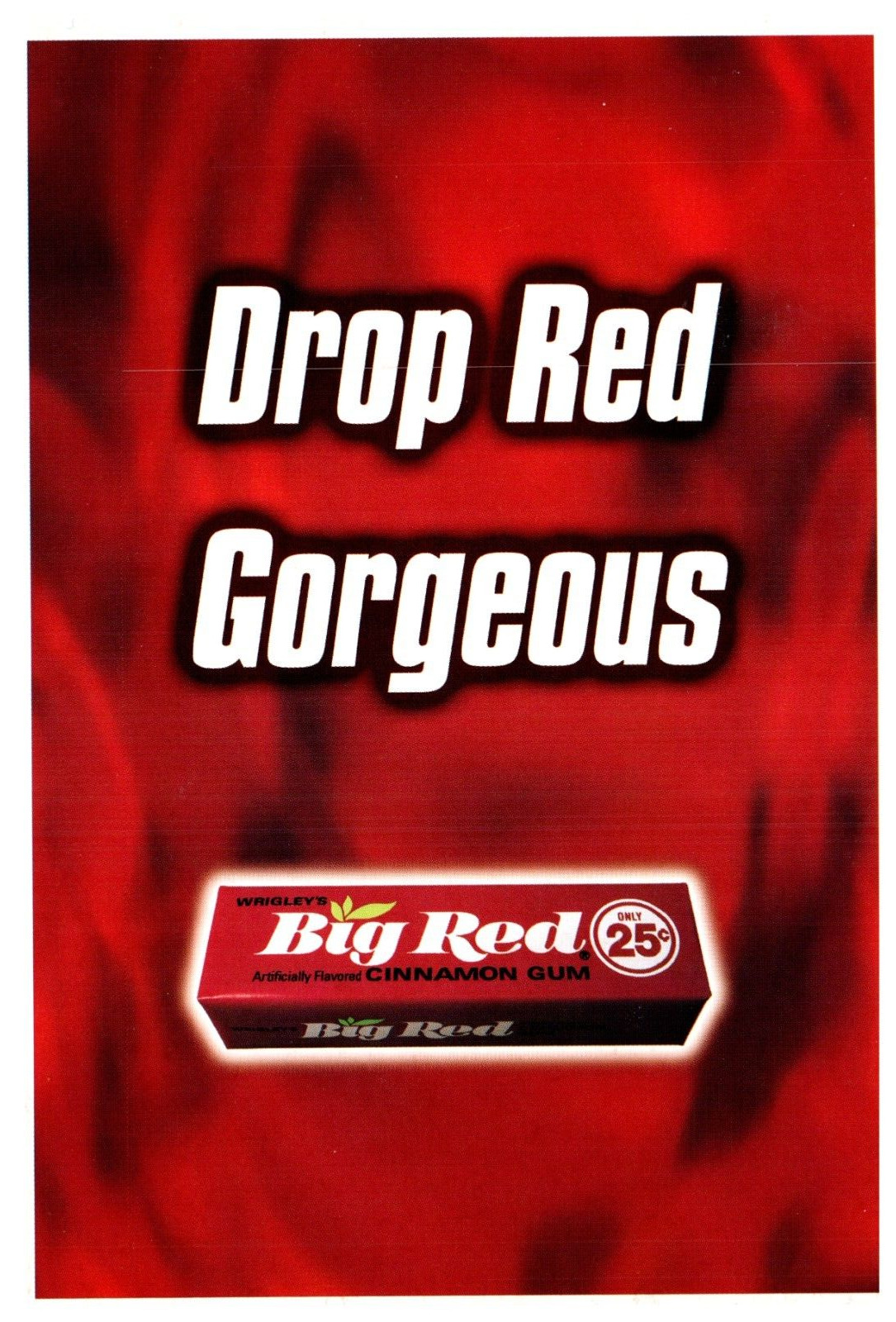 Red Gum Postcard Drop Red Gorgeous 2000 advertising
