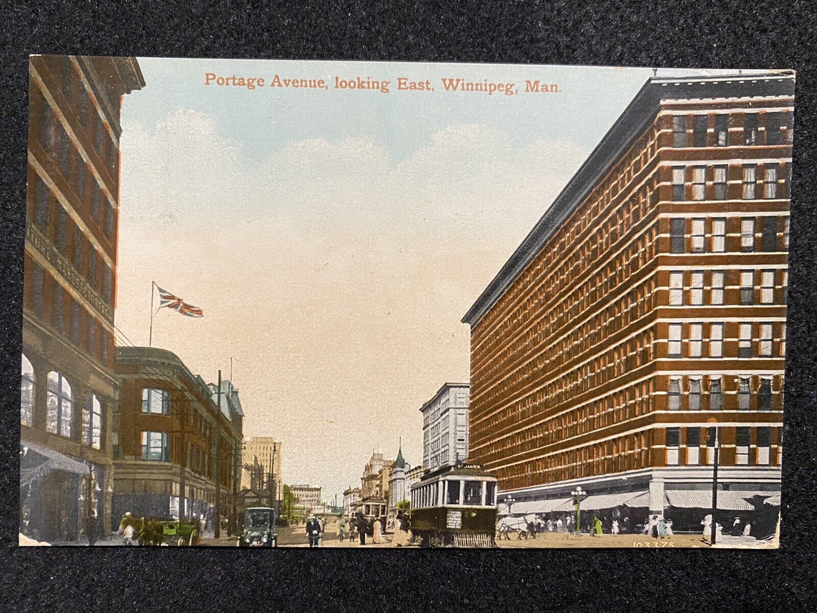 Winnipeg Manitoba Canada Portage Avenue 1912 Antique Photo Postcard