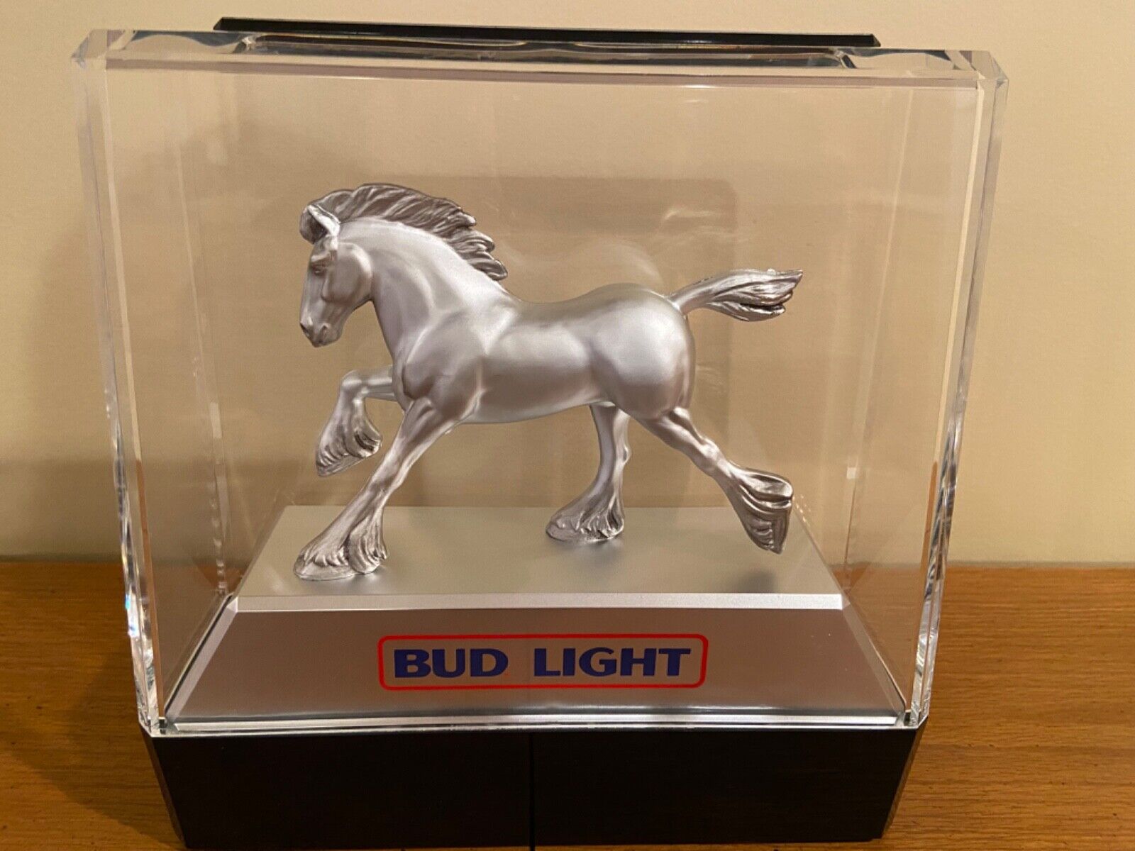 Vintage 1980s Budweiser Light Clydesdale - silver