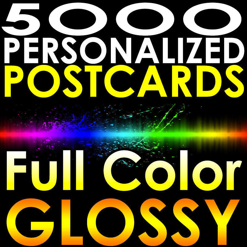 5000 CUSTOM PRINTED 4x6 PERSONALIZED Postcards Full Color UV Coated Glossy 4\