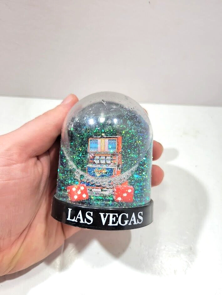 Vintage Las Vegas Souvenir Snowdome Snow Globe Sparkles