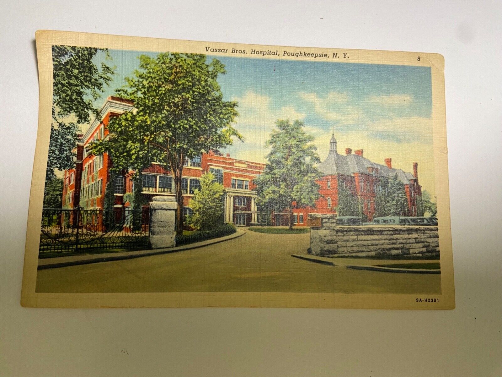 Vassar Brothers Hospital Poughkeepsie New York NY Linen UNUSED Postcard 1947