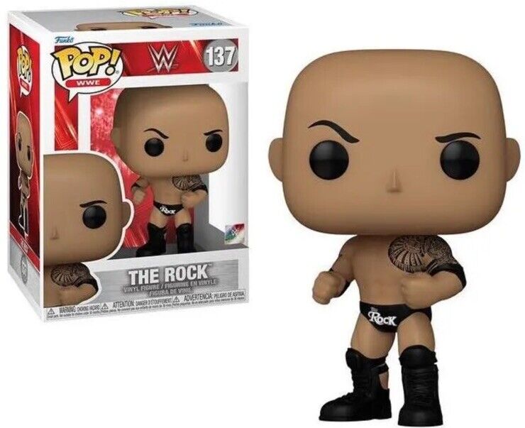 Funko WWE S20 Anniversary 1 POP The Rock Vinyl Figure NEW With Protector
