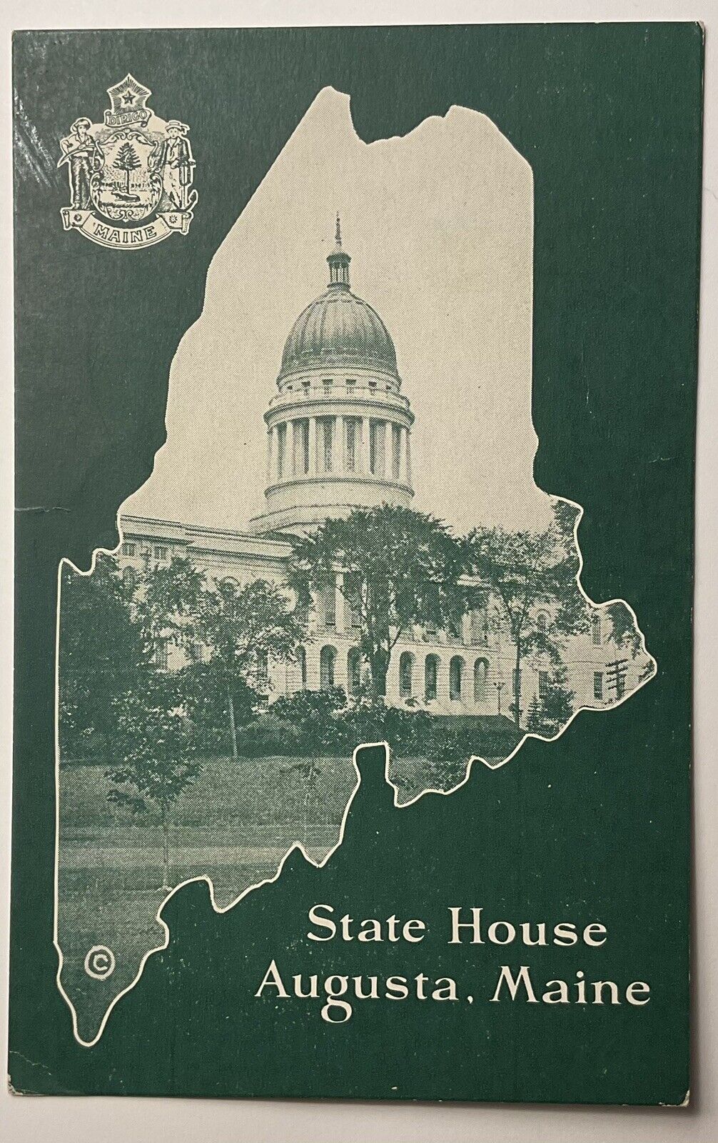 Augusta, Maine, State House Vintage Postcard