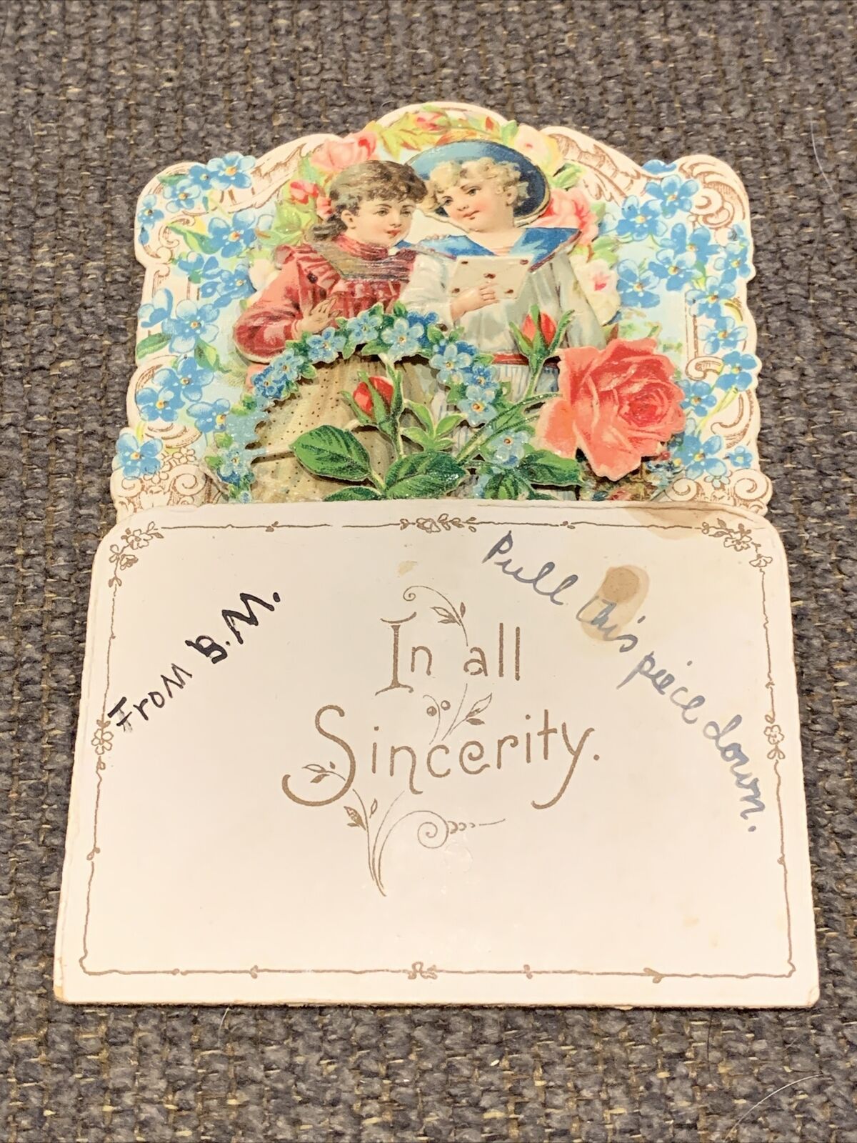 antique 3-D Card