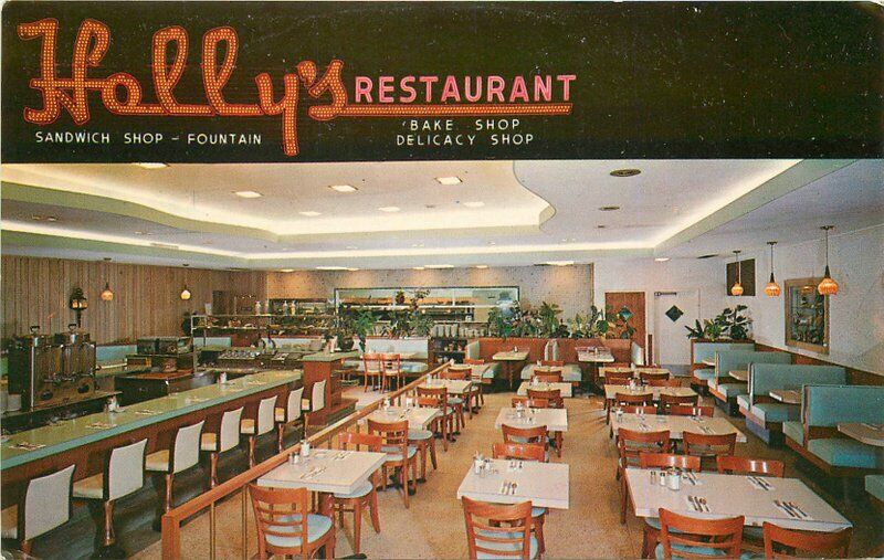 Foldes Holly\'s Restaurant Interior St Petersburg Florida Postcard 20-4762