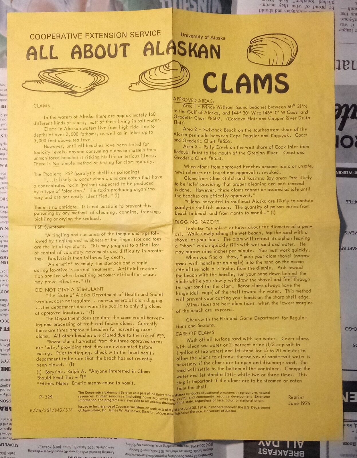 1976 - University of Alaska - All About Alaskan Clams