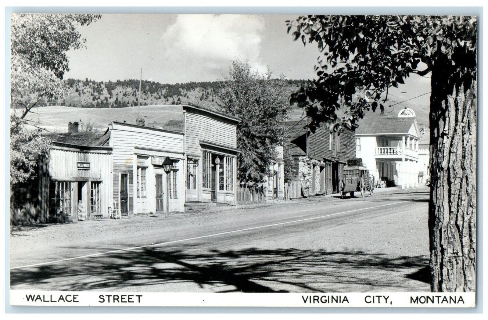 c1950s Wallace Street Virginia City Montana MT RPPC Photo Vintage Postcard