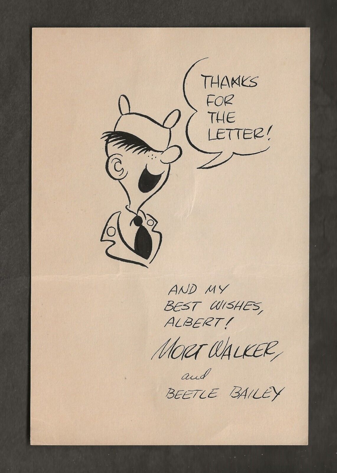 1950'S MORT WALKER ORIGINAL BEETLE BAILEY COMIC ART