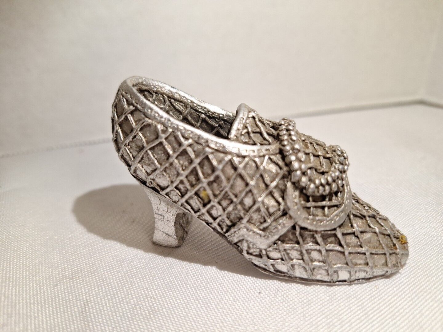 Vintage Victorian Shoe Miniature Metal Pewter Shaped