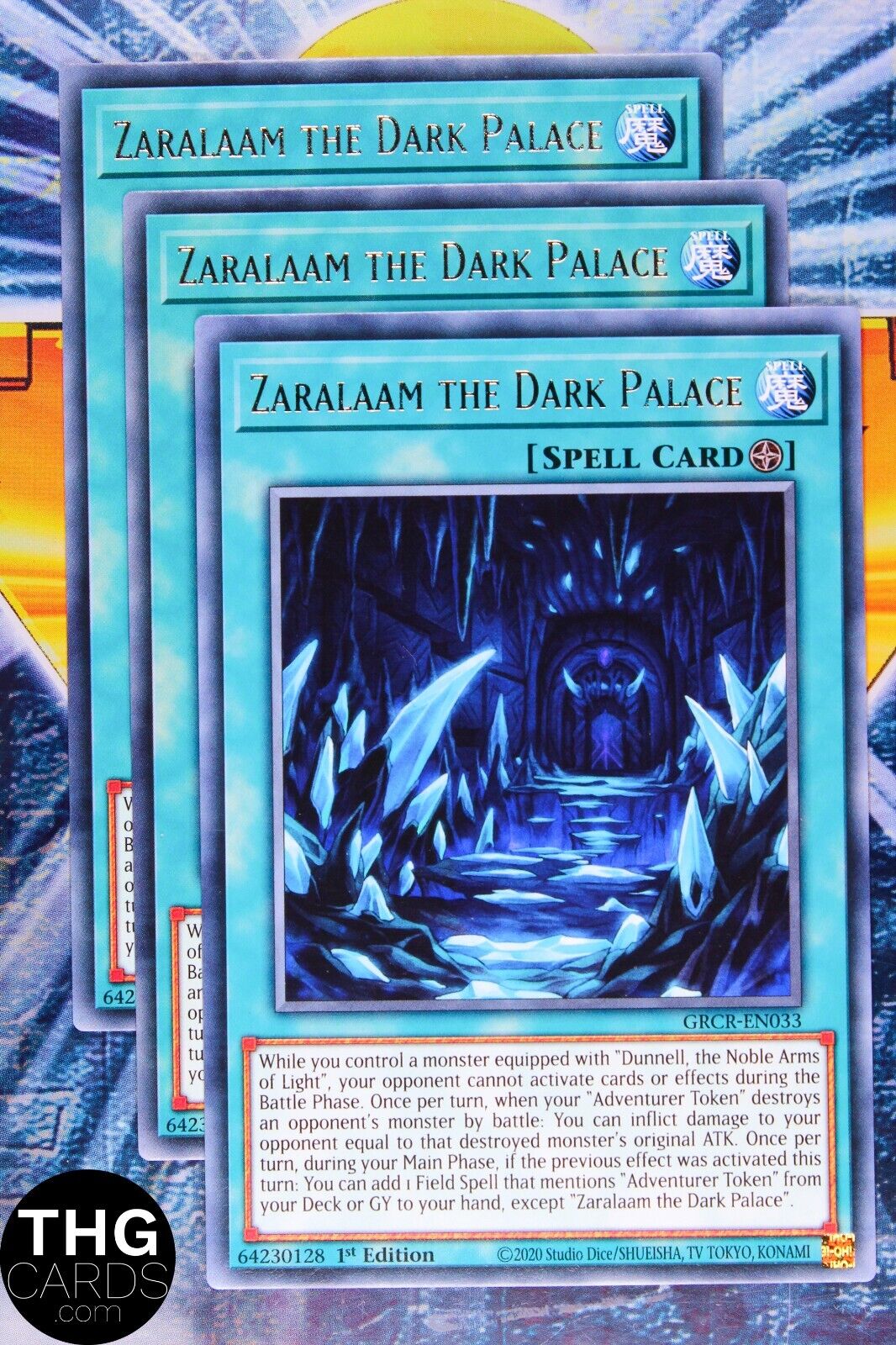 Zaralaam the Dark Palace GRCR-EN033 1st Edition Rare Yugioh Card Playset