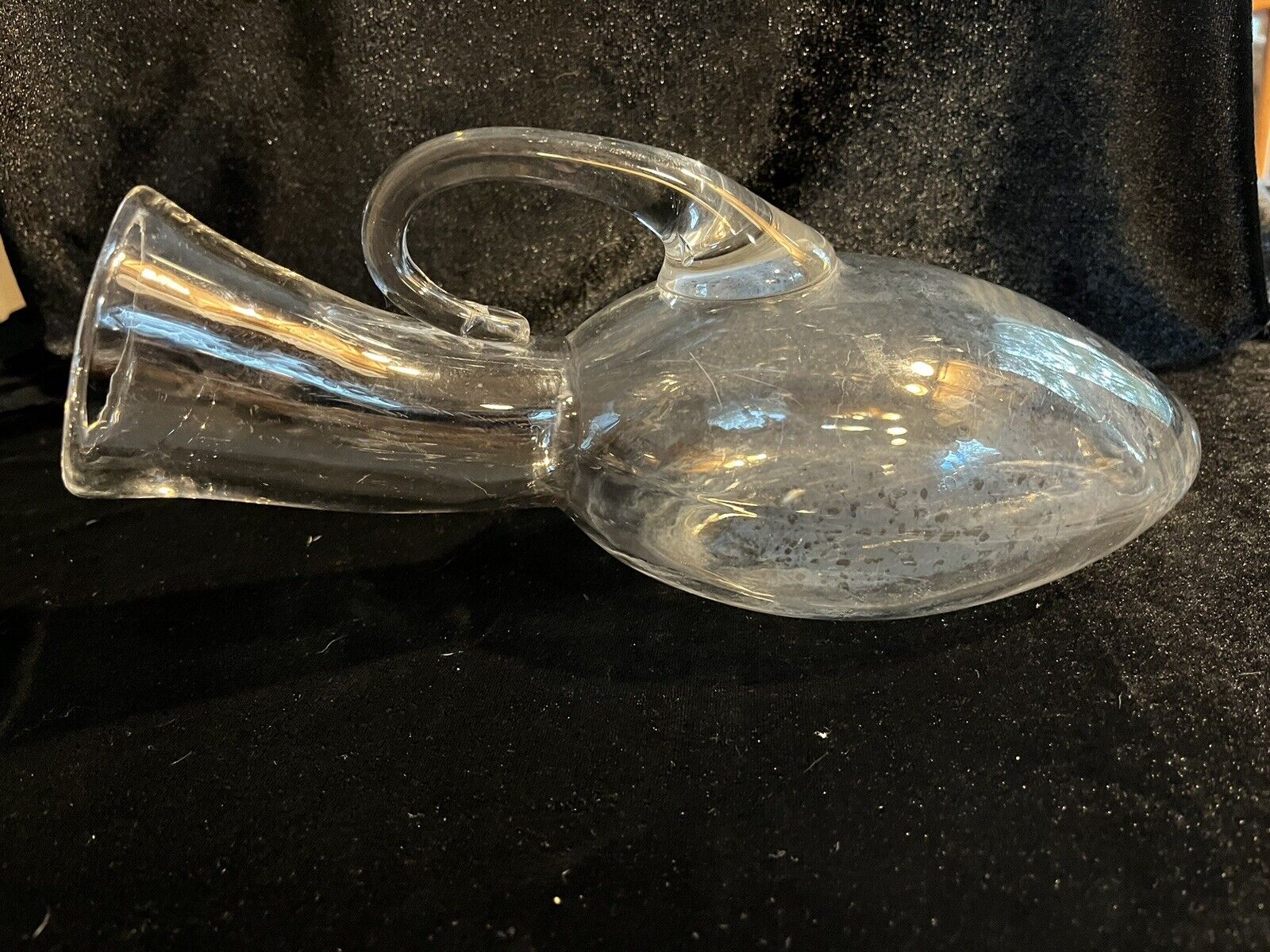 Vintage Early 1900s, Clear Glass Men's Hospital Urinal. No Markings, & No Flaws