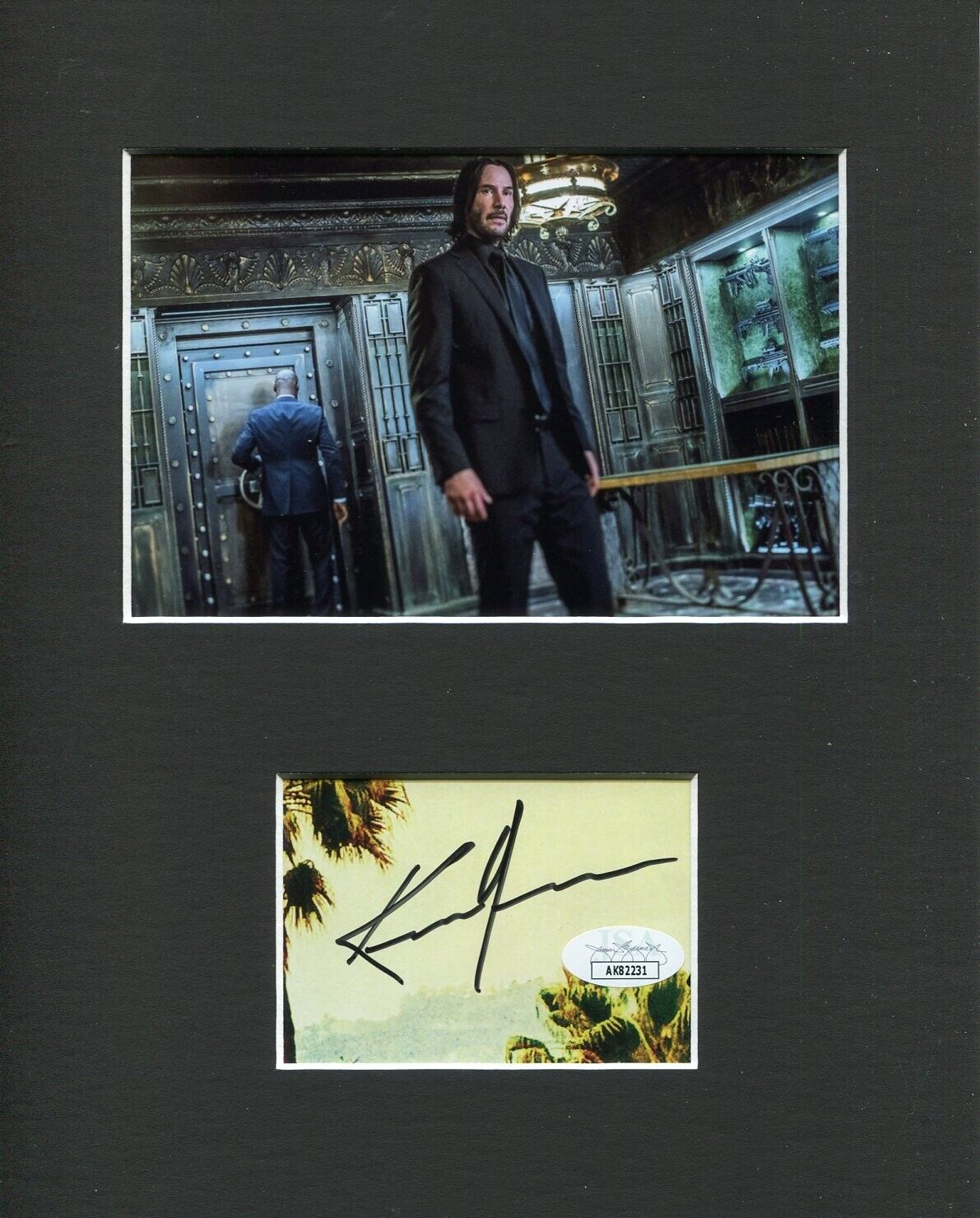 Keanu Reeves John Wick Rare Signed Autograph Photo Display JSA