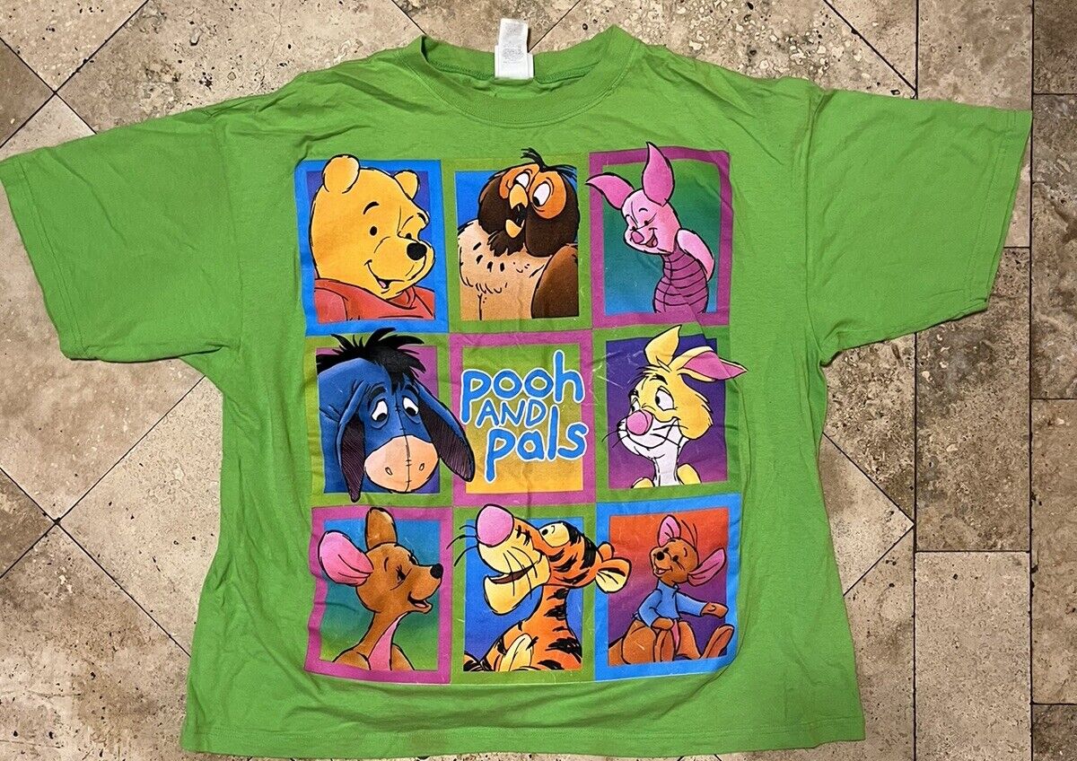 VTG Disney Winnie The Pooh Pals Front Print Shirt W22 3XL Sun Tag Made USA