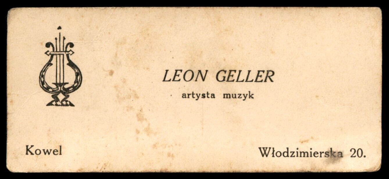 Judaica Ukraine rare Old Card Leon Geller Kowel