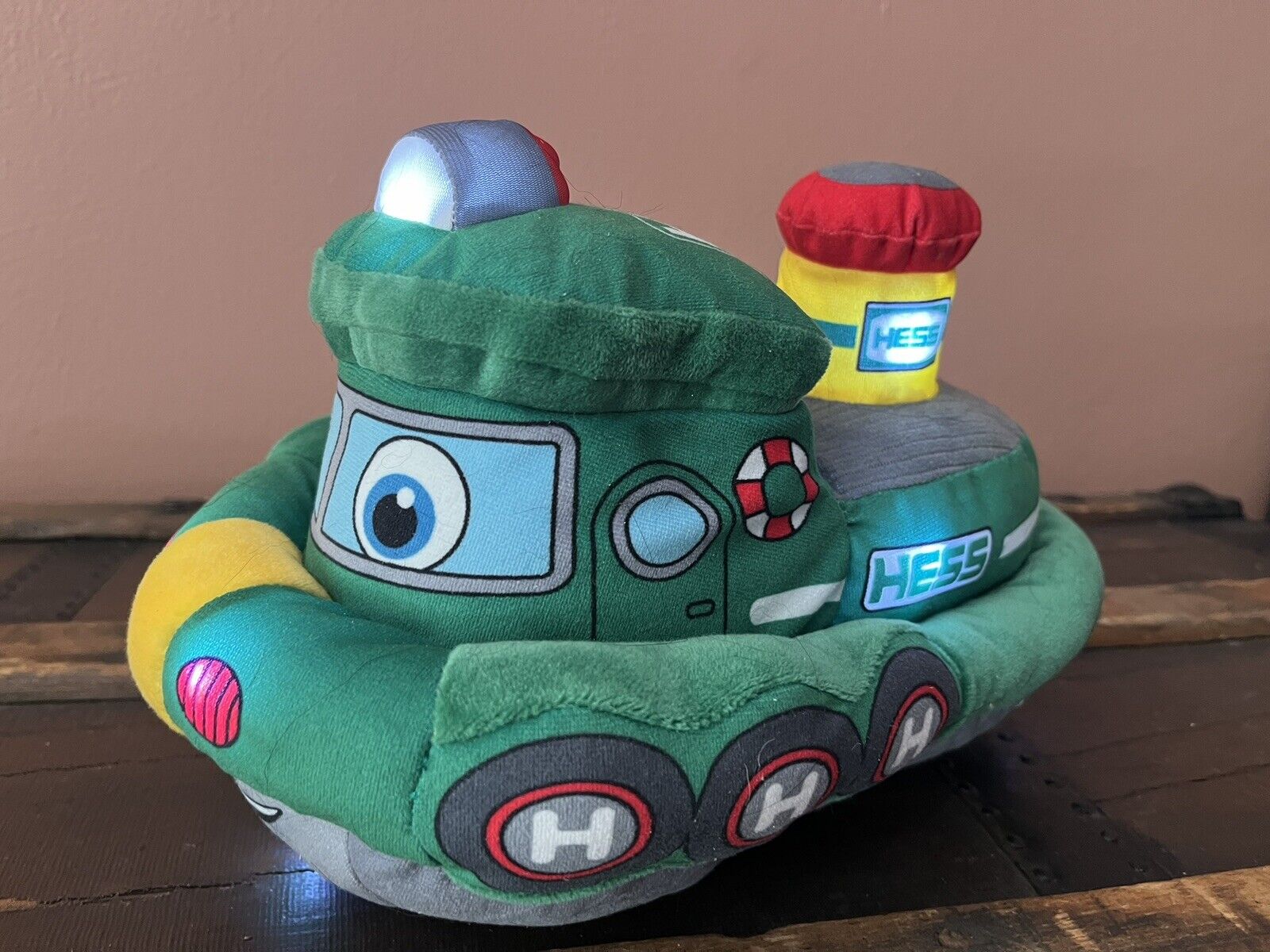 Hess 2023 Plush  Toy Tugboat Plush With Light And Sound, Works Great