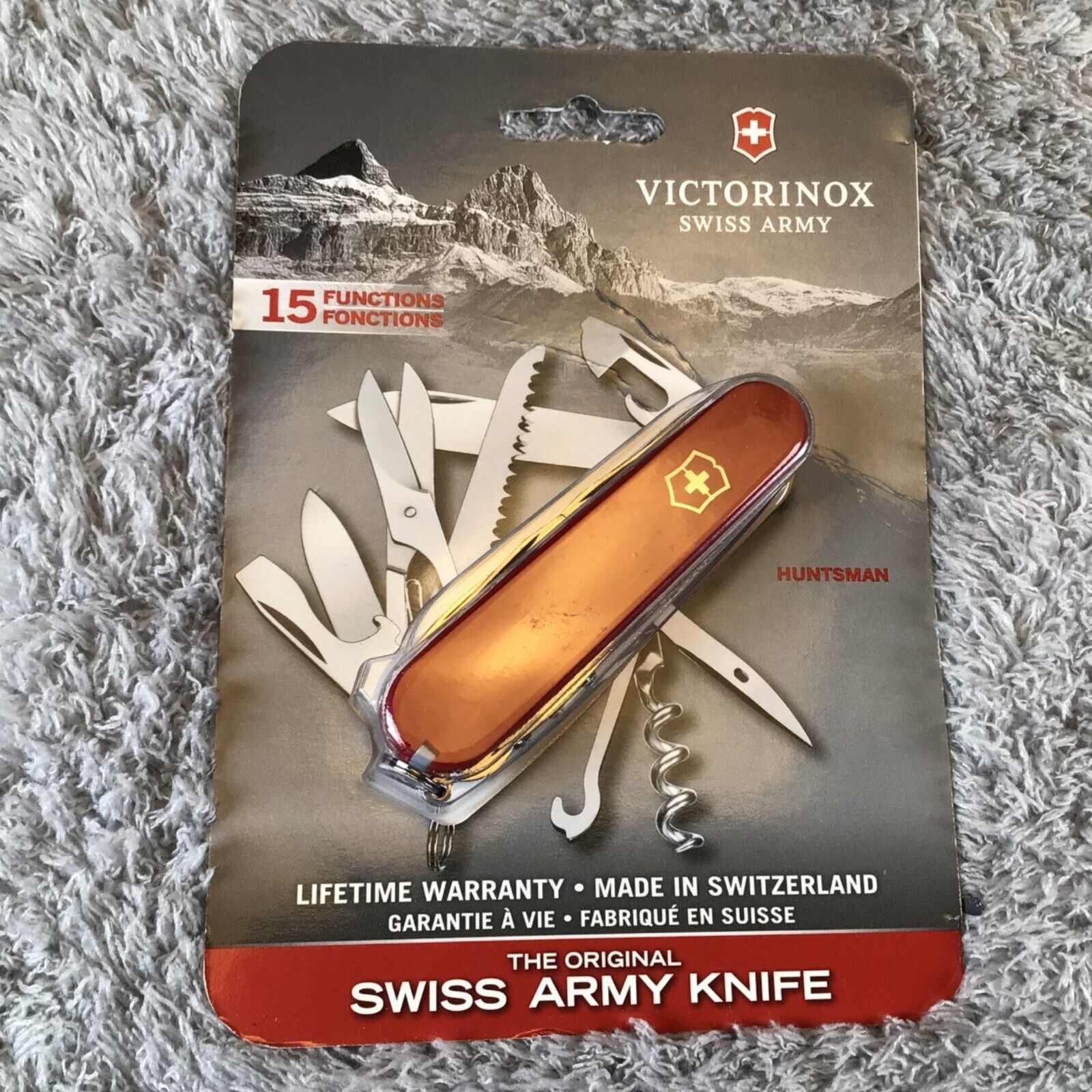 Victorinox Swiss Army Knife Huntsman Red 15 Functions Lifetime Warranty Made In