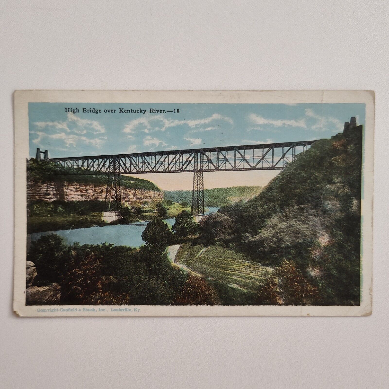 Vintage Postcard - High Bridge Over Kentucky River KY - Posted 1928