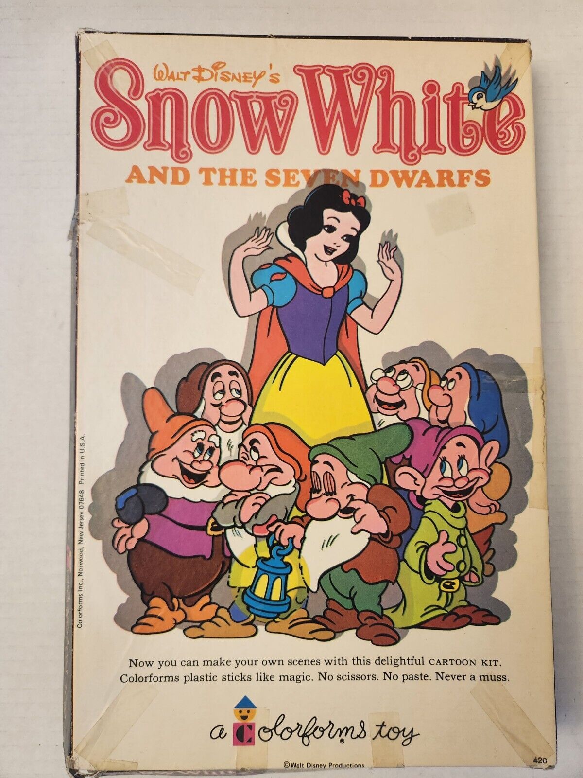 Vintage Colorforms Walt Disney\'s Snow White And The Seven Dwarfs