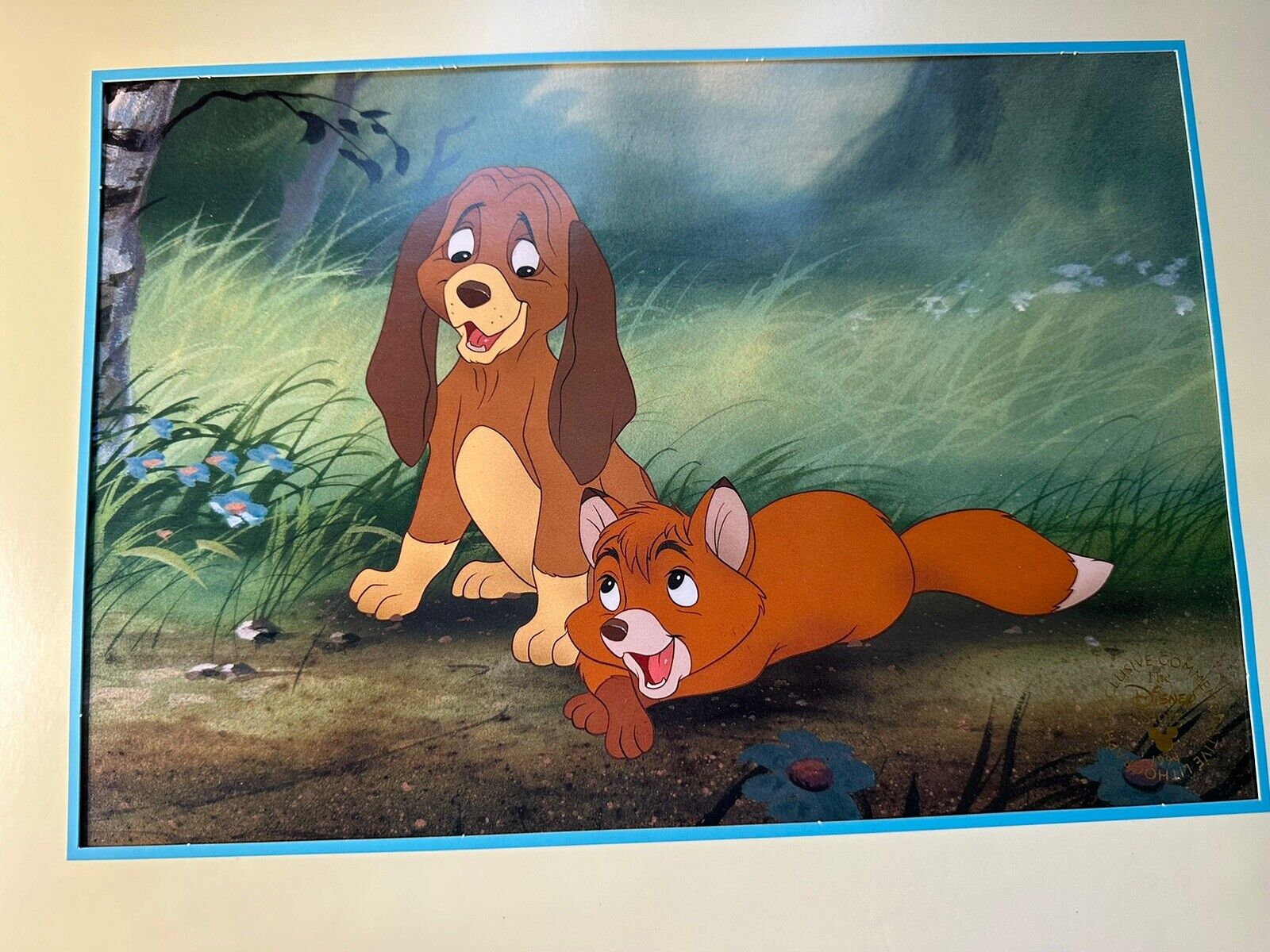 Disney Store 1994 Exclusive The Fox and the Hound Commemorative Lithograph
