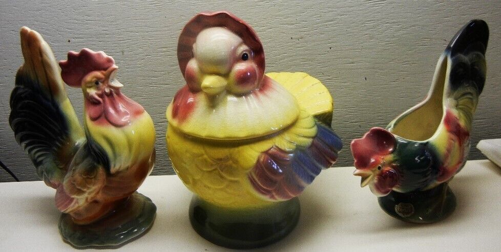 1940\'s ANTIQUE HARD TO FIND SHAWNEE ROYAL COPLEY POTTERY CHICKEN COOKIE JAR NICE